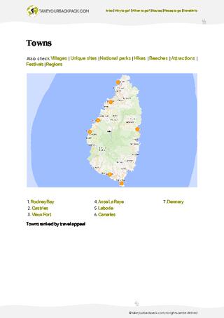 example page 4 from our offline Travel Guide for Saint Lucia